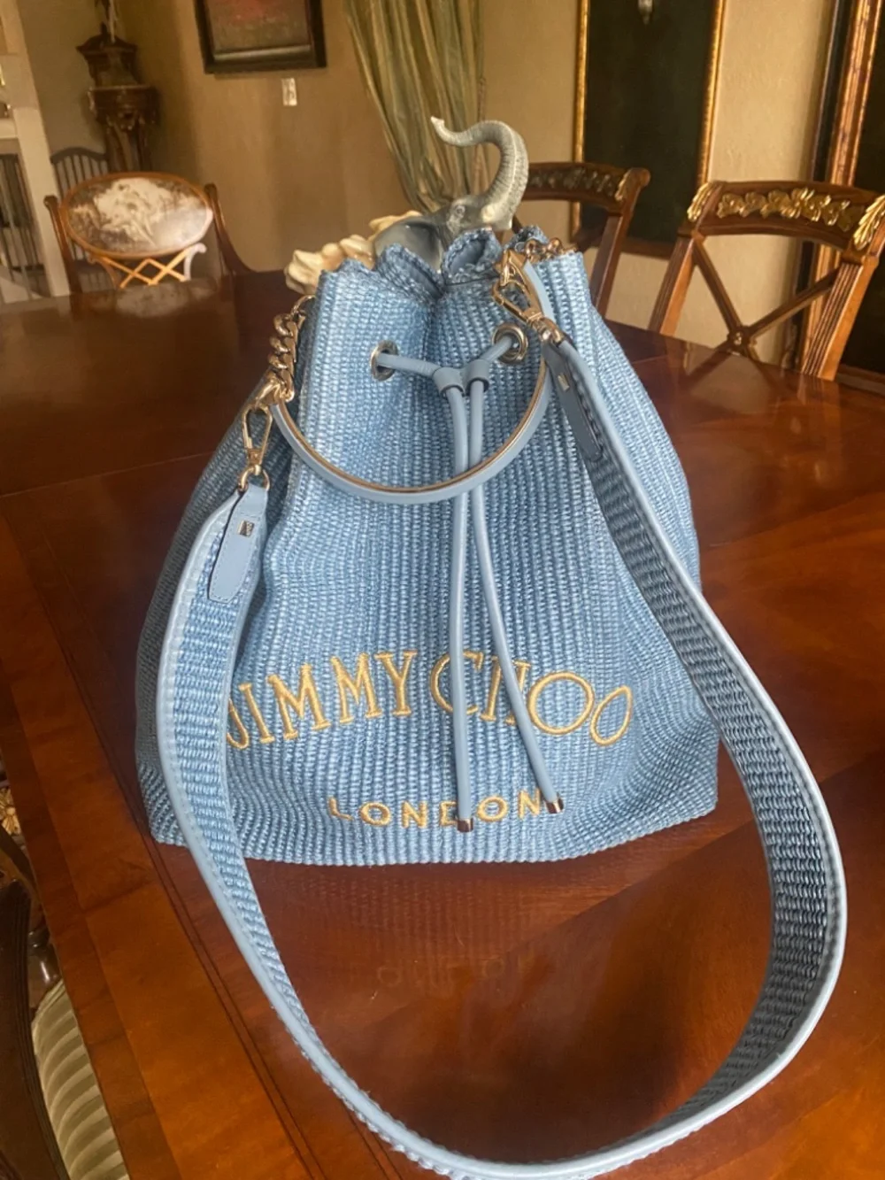 Jimmy Choo Bon Bon bucket bag. Maxi
